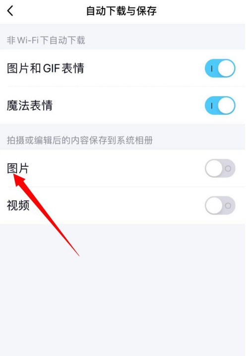 手机QQ怎样设置拍摄图片自动保存到系统相册 手机QQ启用图片自动保存下载功能步骤